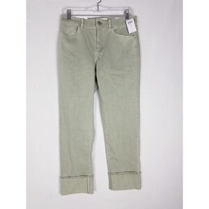 NWT J Jill Jeans Womens 6P Light Eucaliptus High Rise Straight Cutoff‎ Casual